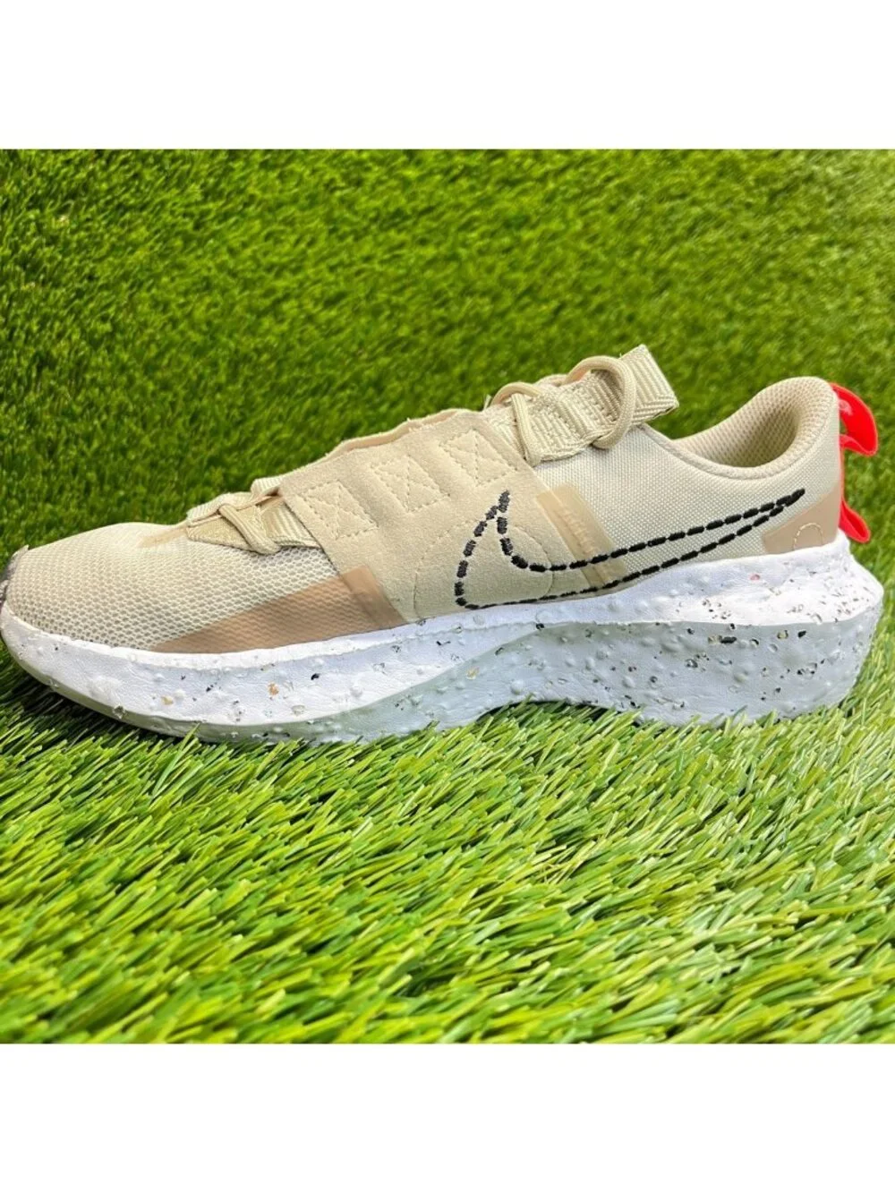 Nike Crater Impact Womens Size 6 Beige White Athletic Running Shoes Sneakers